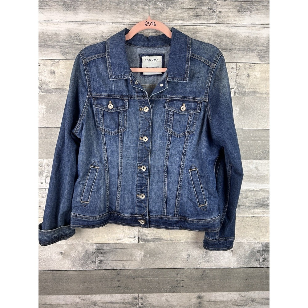 Sonoma Women's Large Blue Jean Jacket